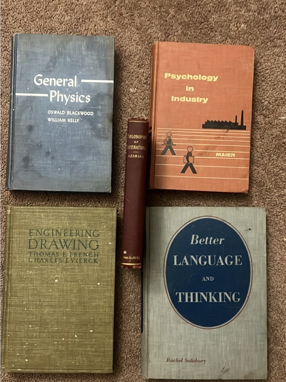 5 vintage Hardcover Book Set